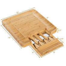 Load image into Gallery viewer, Bamboo Cheese Board &amp; Knife Set
